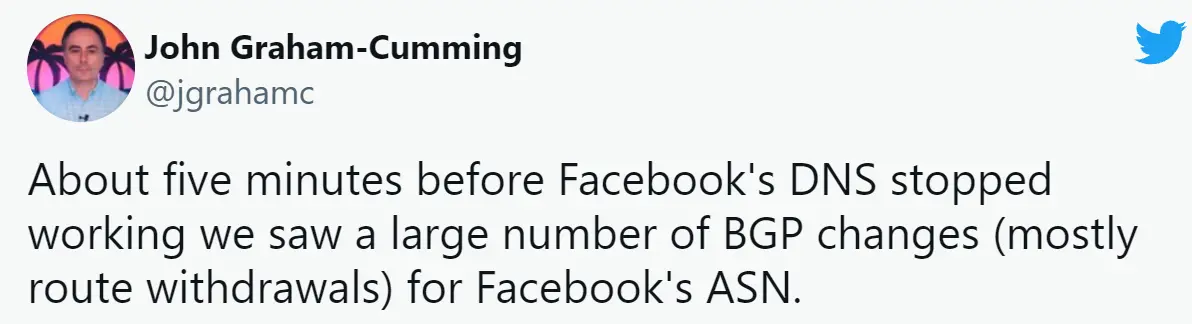 picture of tweet by John Graham-Cumming saying 